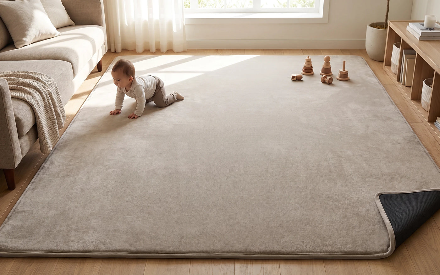 Buy the size of the floor.