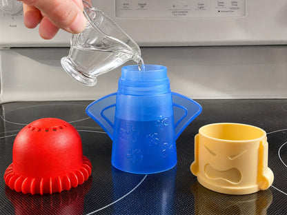 Water being poured into the translucent body up to the moulded fill line