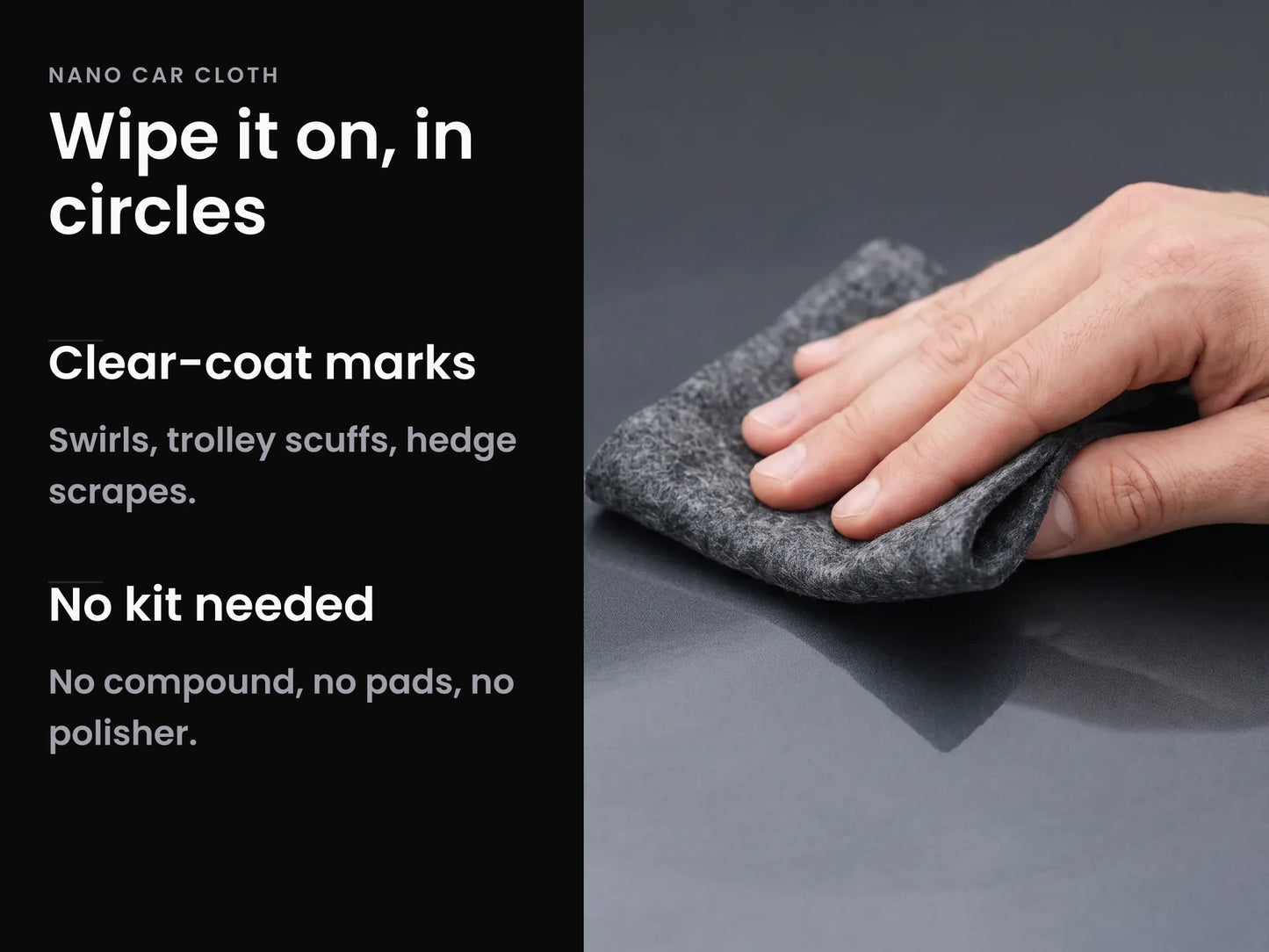 NanoPolix — Nano-coated car scratch-repair cloth