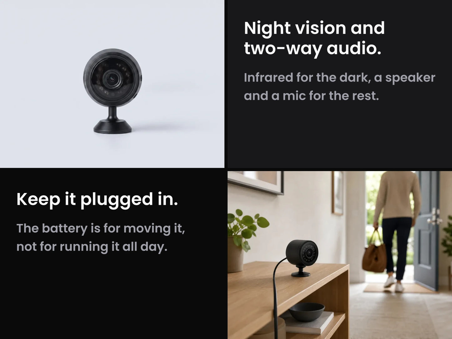Night vision and two-way audio
